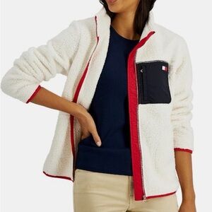 Tommy Hilfiger Womens Sherpa Jacket  Size Small
